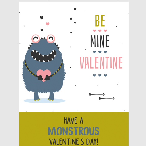 Be Mine Monster Valentine